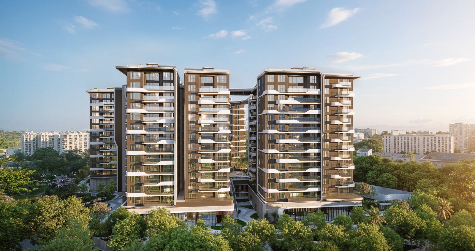 Brigade Stellaris – residential towers rising above greenery in Velachery, Chennai (artist's impression)